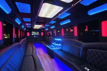 Orange Limousine Bus Interior