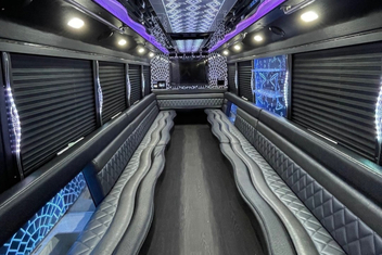 Orange Party Bus Interior