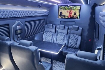 Orange Sprinter Van Interior