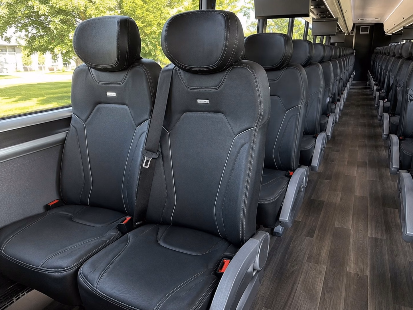 56 passenger charter bus interior