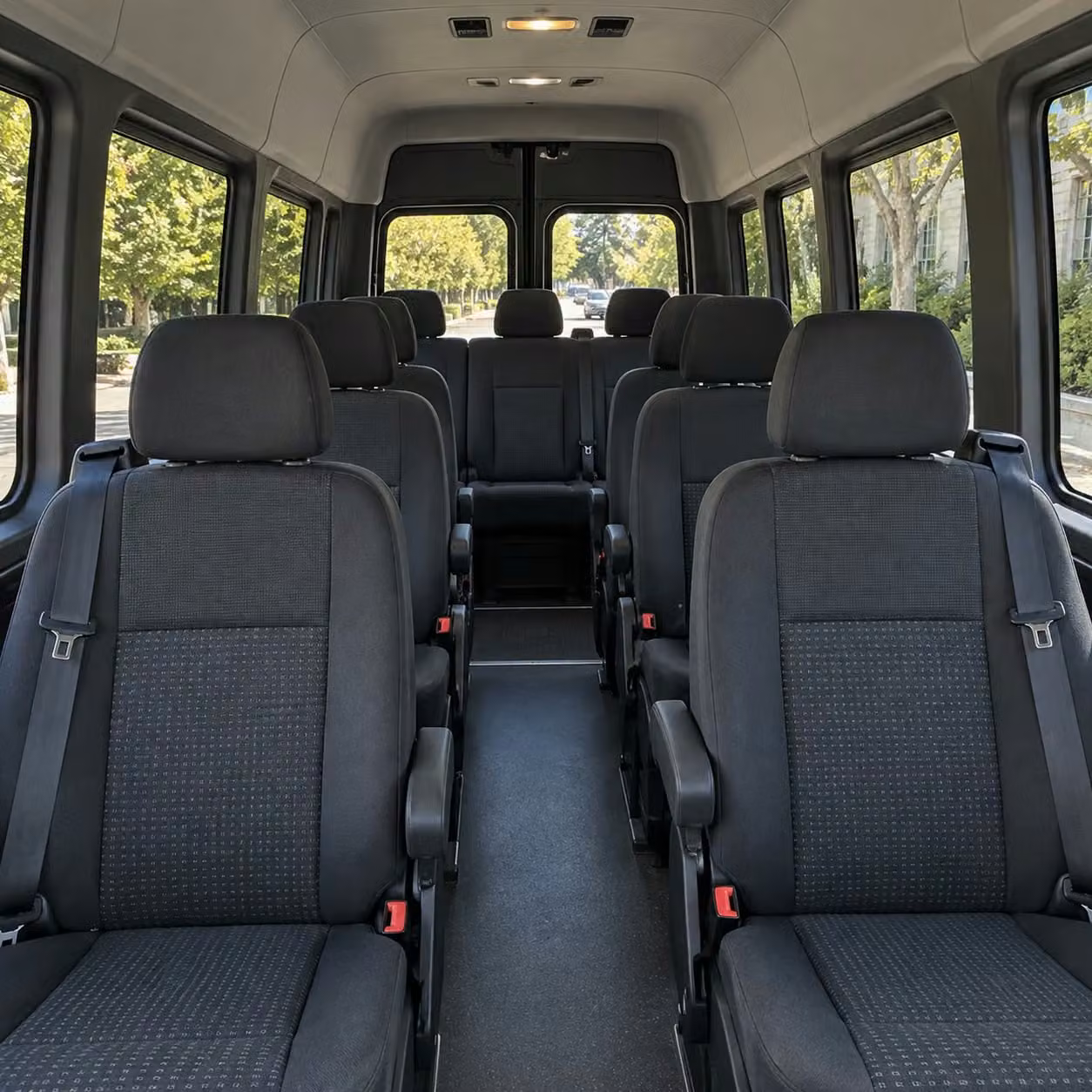 sprinter van with driver inside