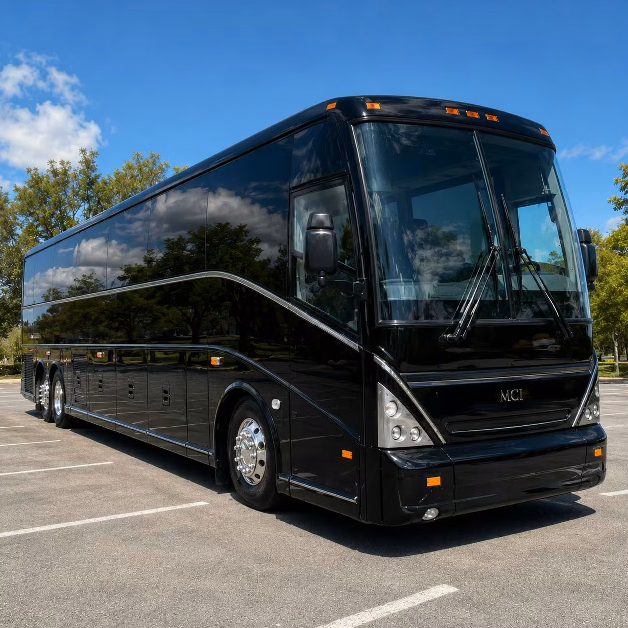 trade show and corporate campus shuttle transportation in orange